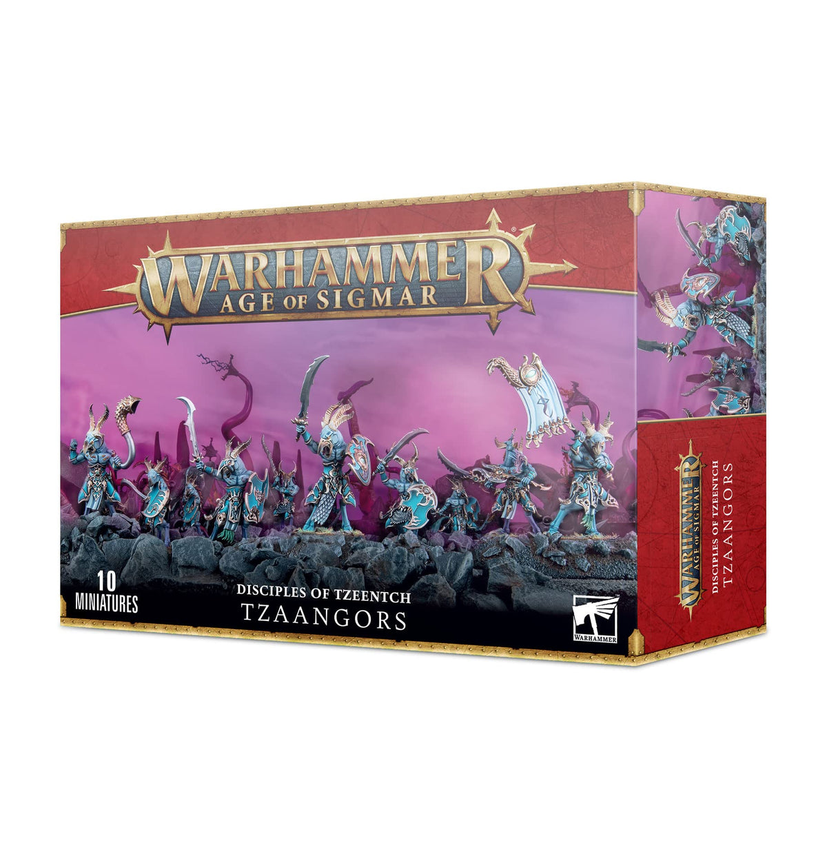 Warhammer Tzeentch Arcanites Tzaangors figure, plastic model for painting and tabletop play