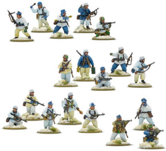 Warlord Bolt Action terrain boards provide a realistic battlefield layout.