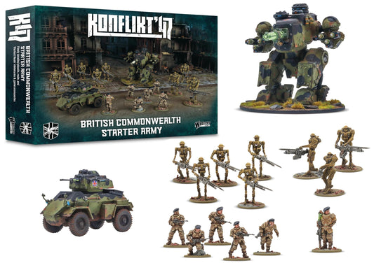 Warlord Games British Commonwealth platoon commander in Galahad armour leads the force