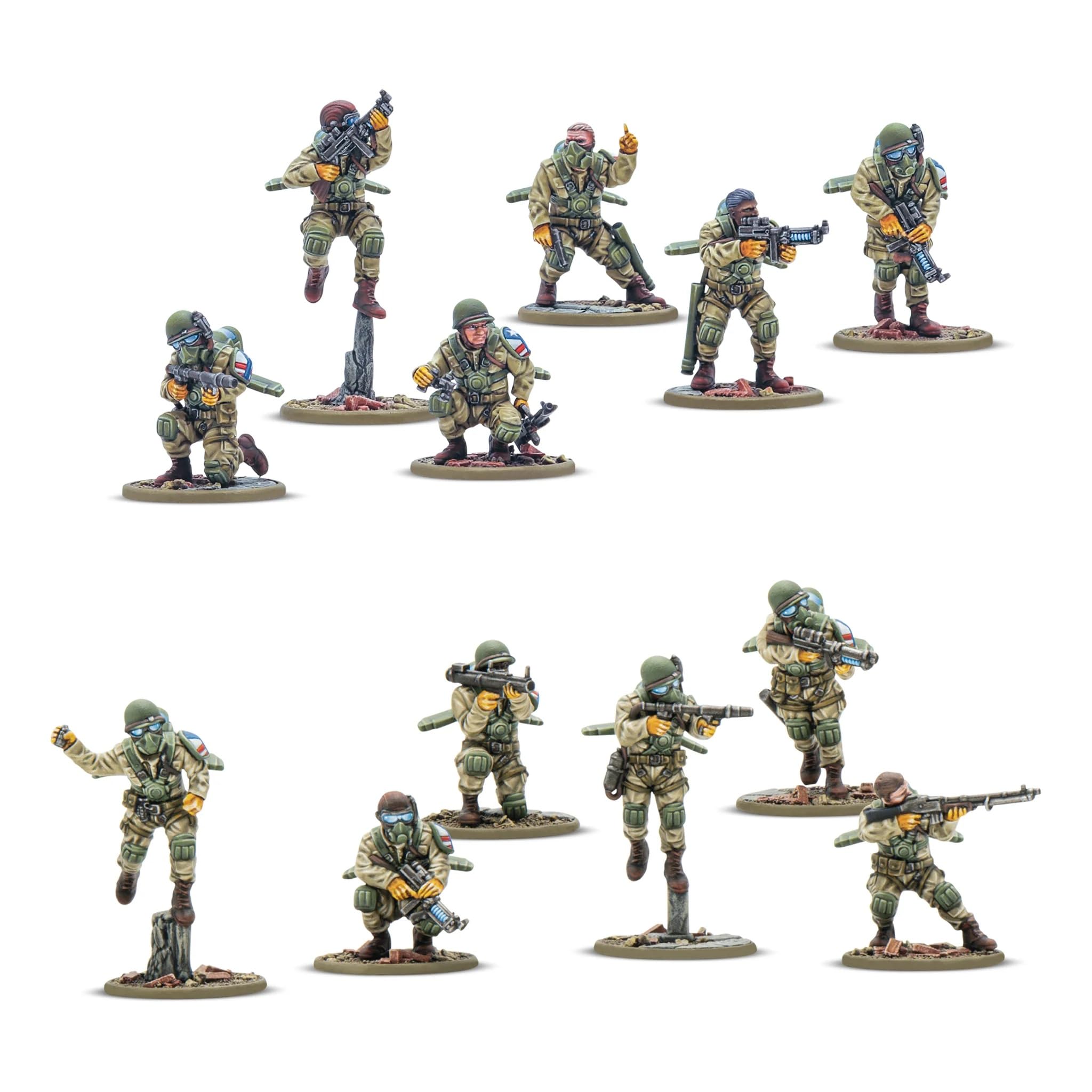 Warlord Games Konflikt 47 US platoon commander resin figure for coordinated operations