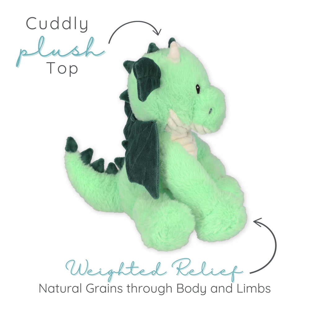 Warm Pals Daniel Dragon plush in freezer image suggests refreshing cool-down option.