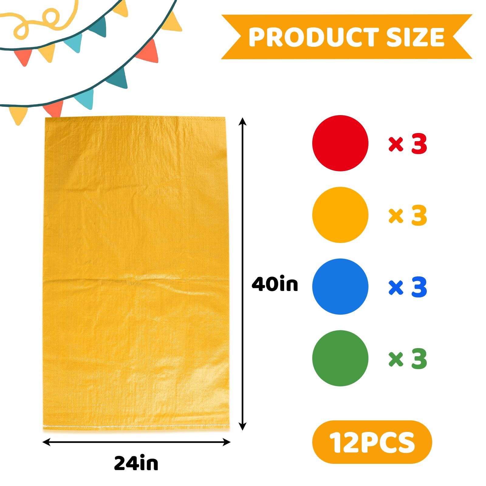 Warmfarm large-size sacks suitable for both kids and adults to race together.