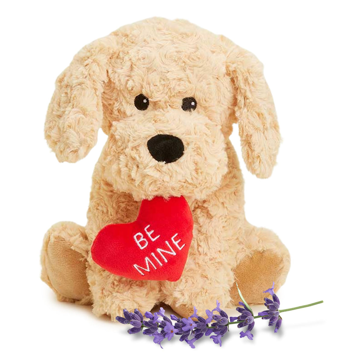 Warmies Dog Golden Be Mine microwavable plush delivers cozy warmth.