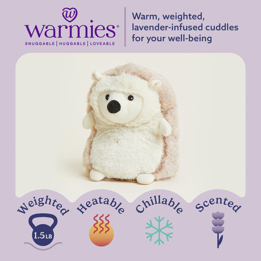 Warmies Hedgehog heated plush ideal for calming evenings and snuggles.