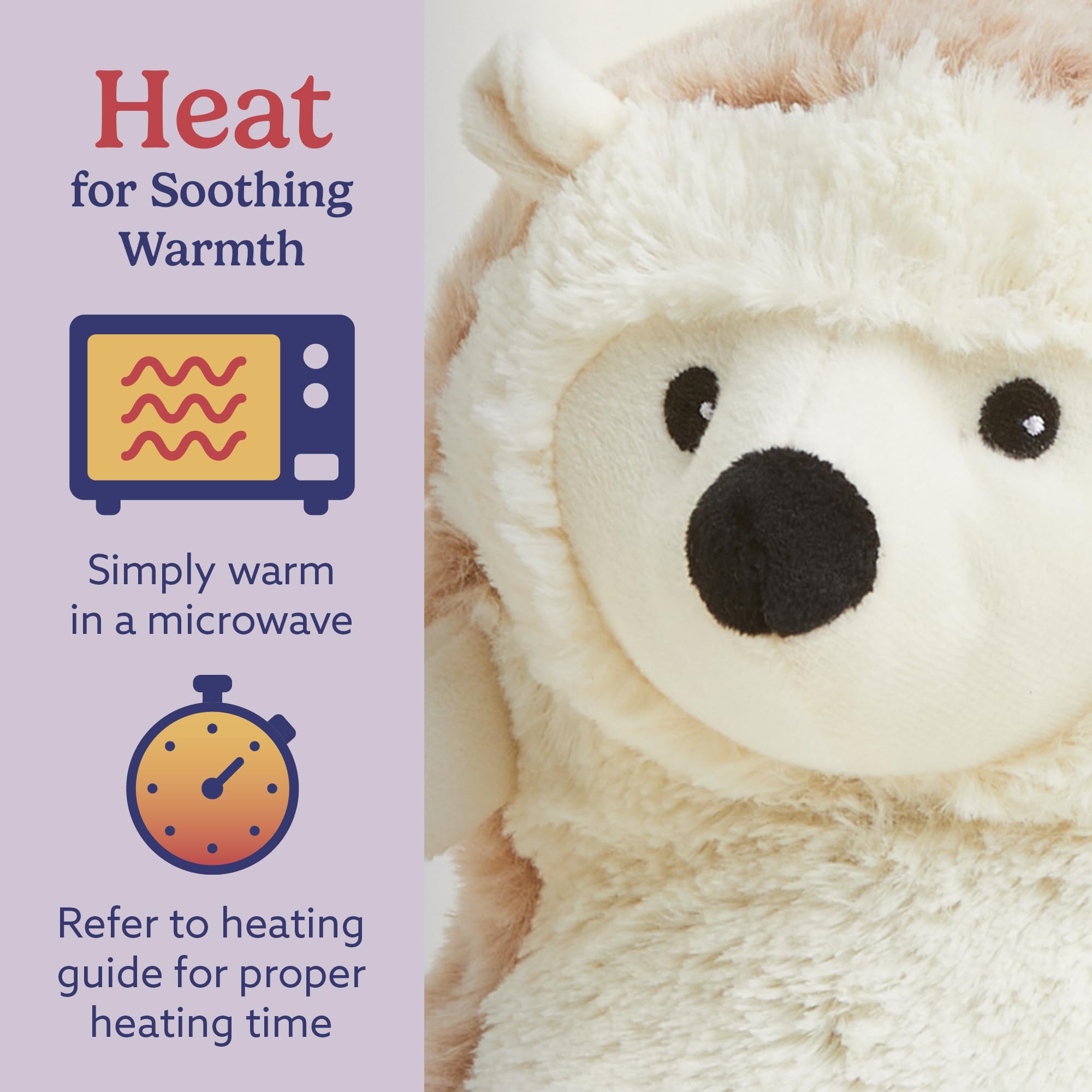 Warmies Hedgehog weighted plush with lavender aroma for comforting hugs.