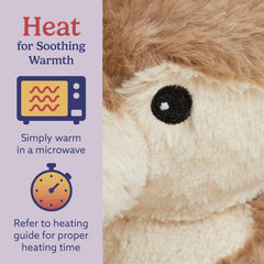 Warmies Otter Junior grain-filled weighted plush for comforting heft