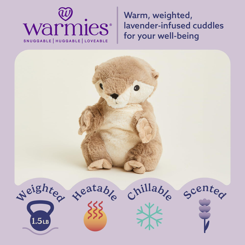 Warmies Otter Junior microwave-heat in 90 seconds for cozy warmth