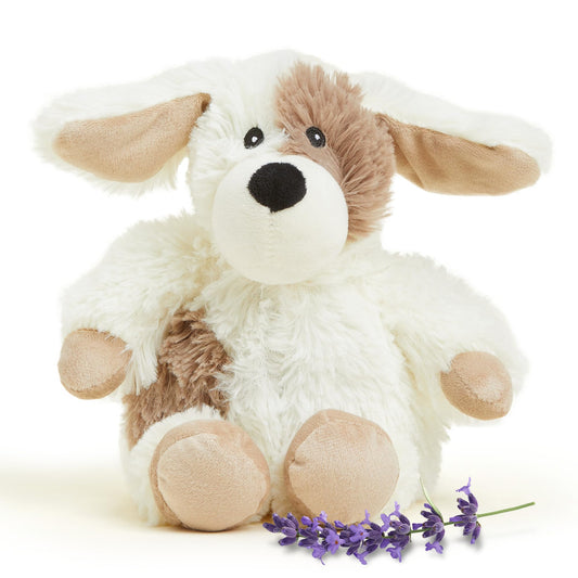 Warmies Puppy heated plush toy for cozy snuggles and comforting warmth.