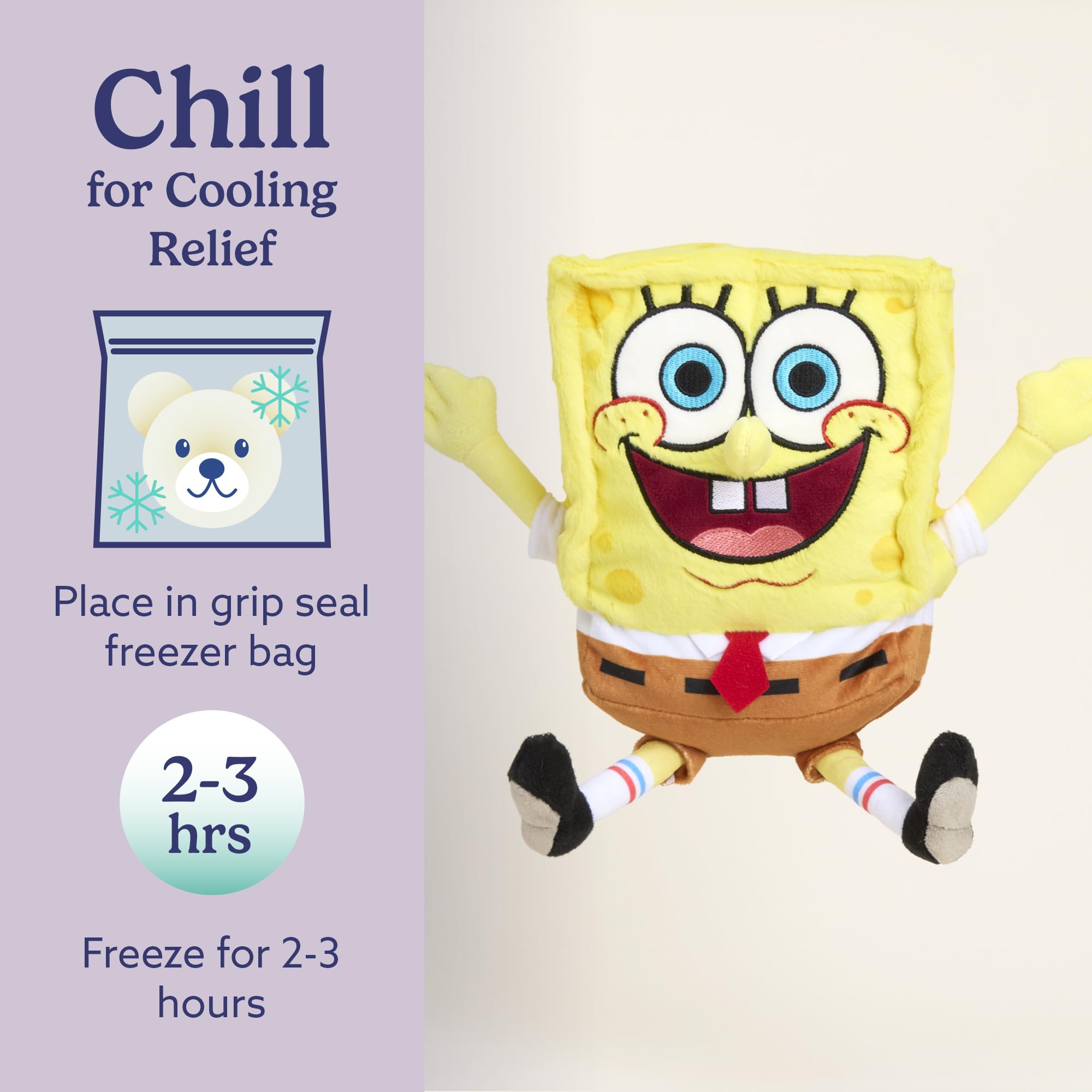 Warmies SpongeBob lavender-scented plush adds a subtle calming aroma.