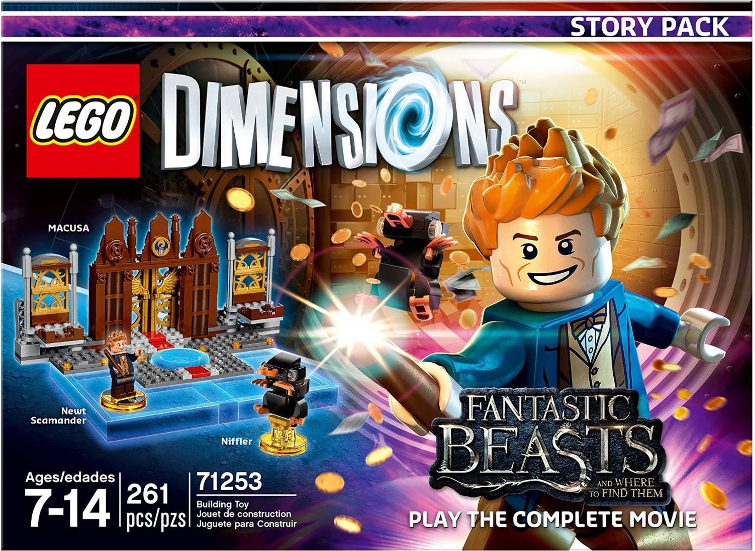 Warner Bros Fantastic Beasts Story Pack image featuring Newt Scamander and Niffler figure in action for immersive play.