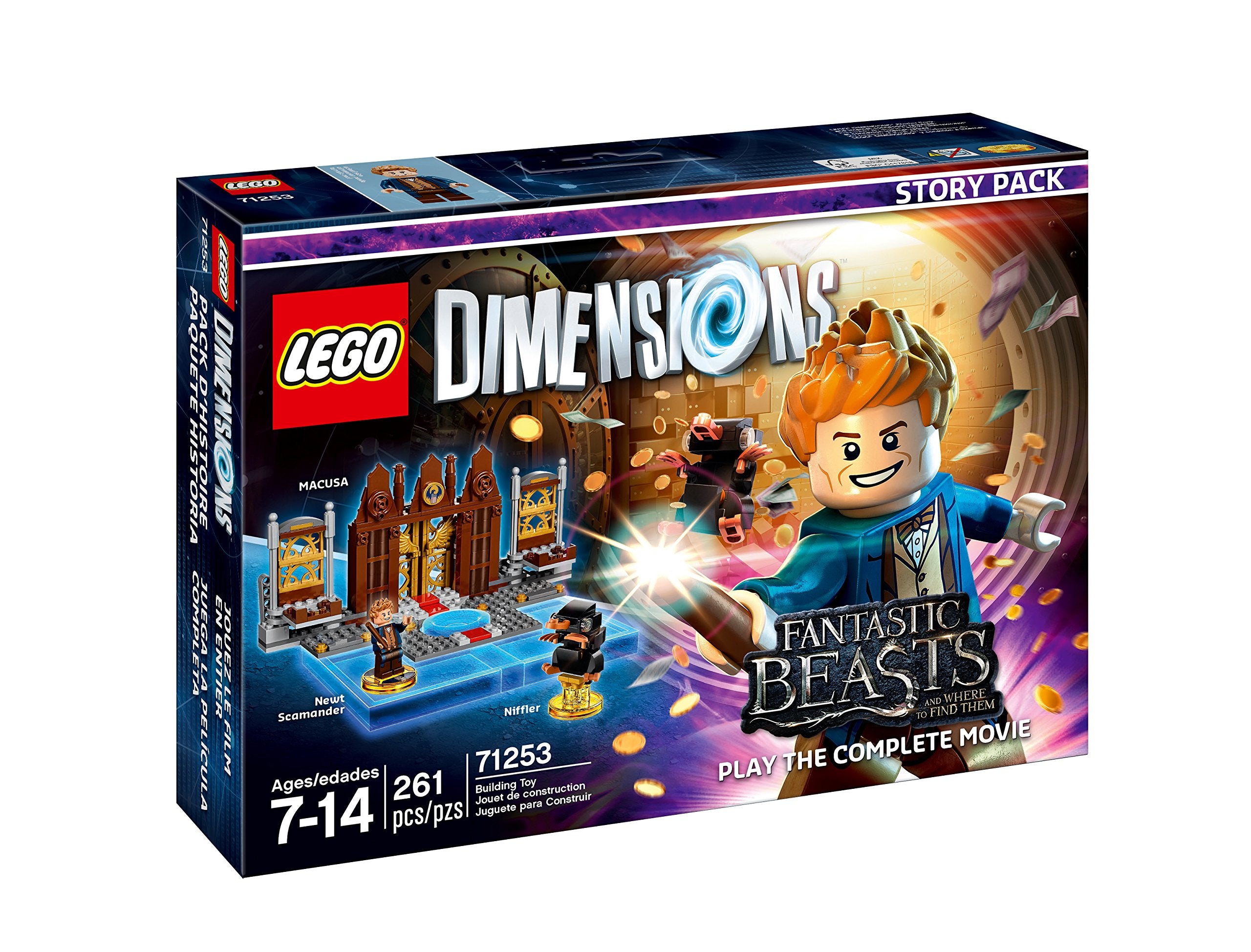 Niffler creature interaction and morphing into other forms enhances imaginative LEGO storytelling.