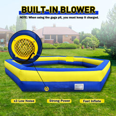 WARSUN 15Ft Gaga Ball Pit built-in fan for quick inflation and ongoing play