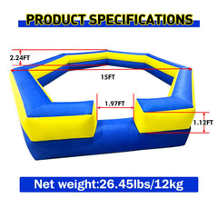WARSUN 15Ft Gaga Ball Pit top view revealing spacious interior for play