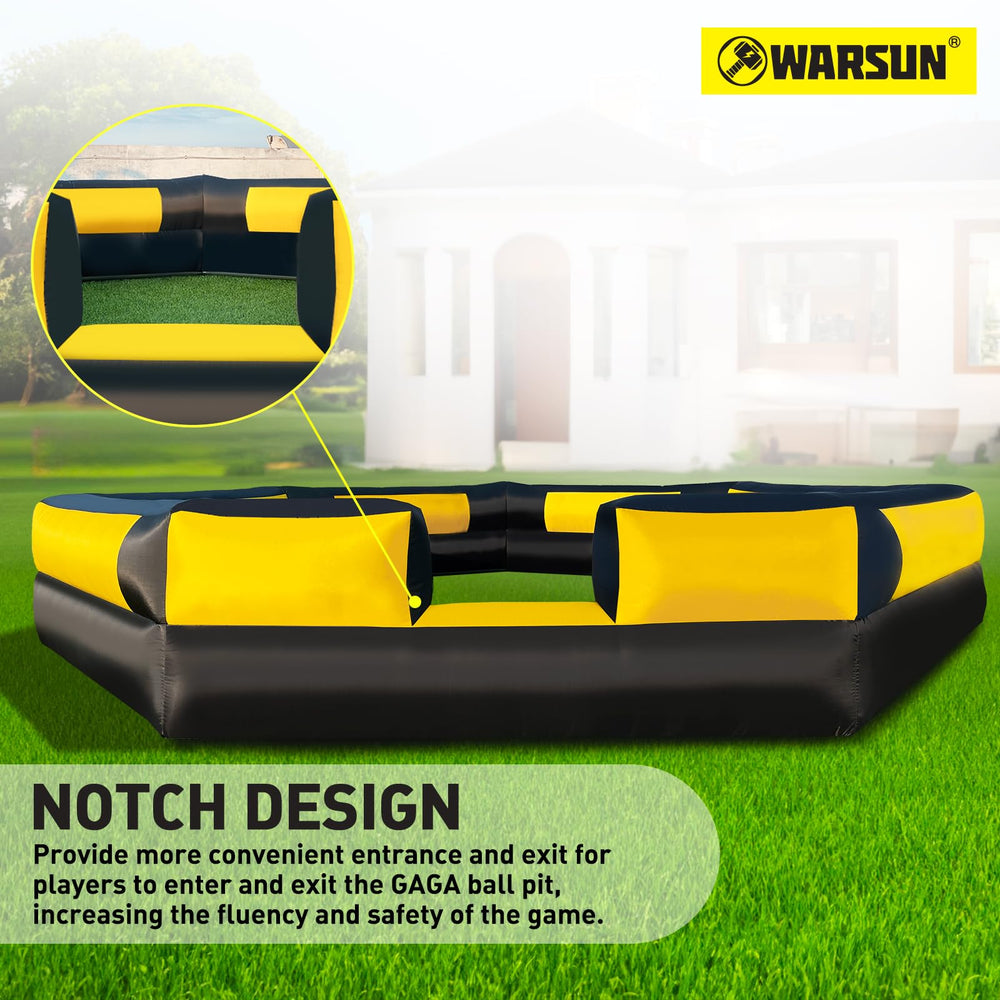 warsun Gaga Ball Pit inflatable blower enables quick setup indoors or outdoors
