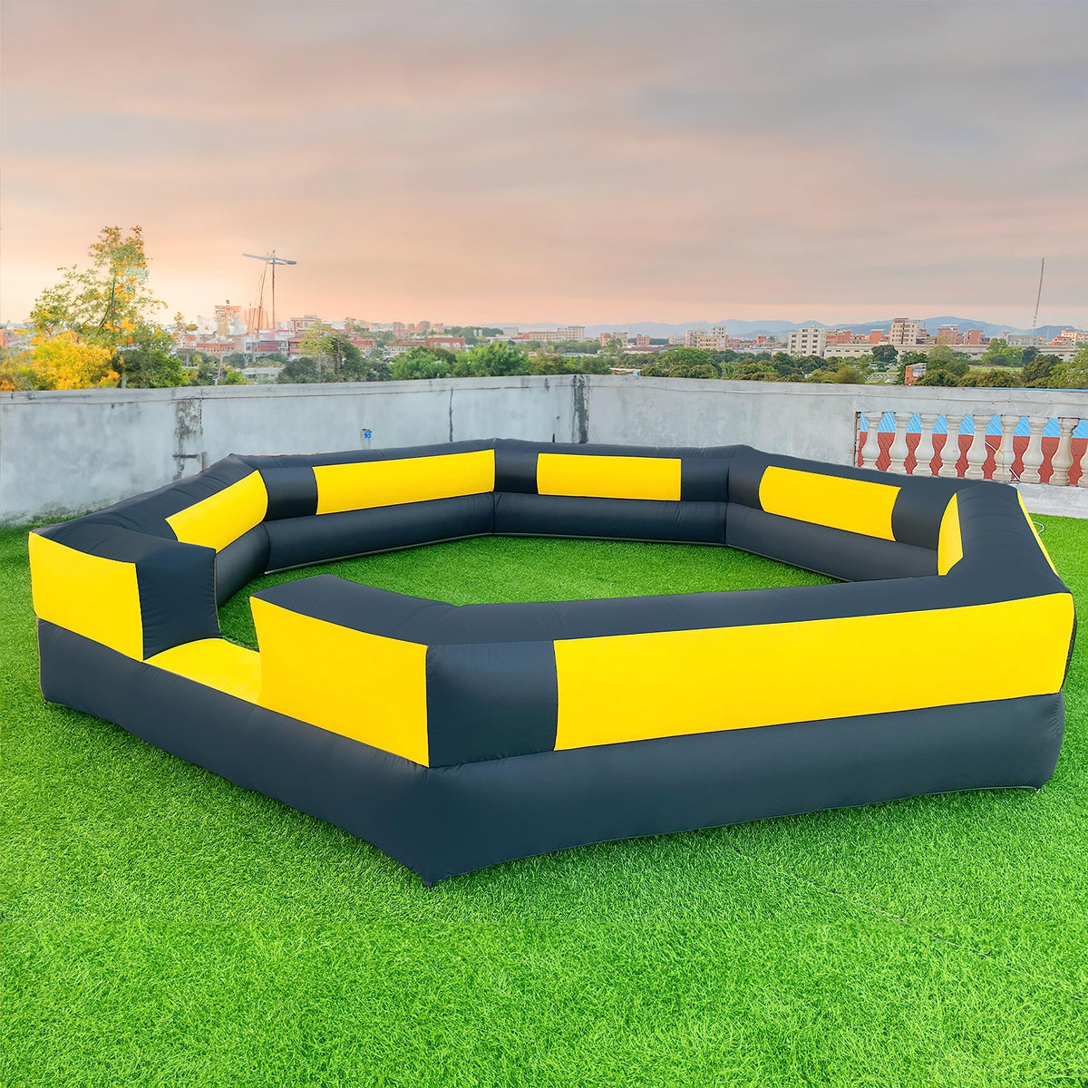 warsun Gaga Ball Pit inflatable structure showing durable seams for outdoor play