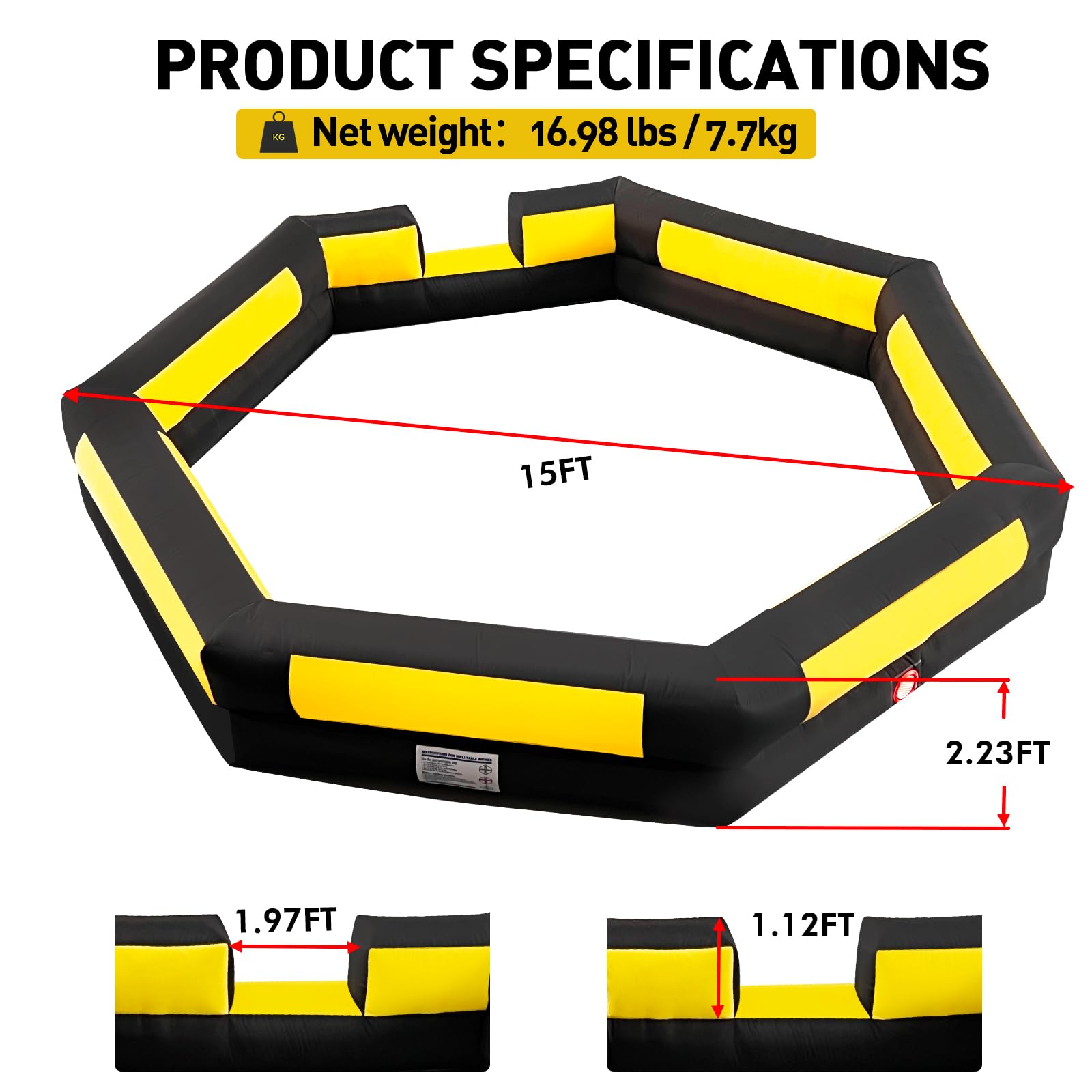 warsun Gaga Ball Pit with carry handles for easy transport and setup