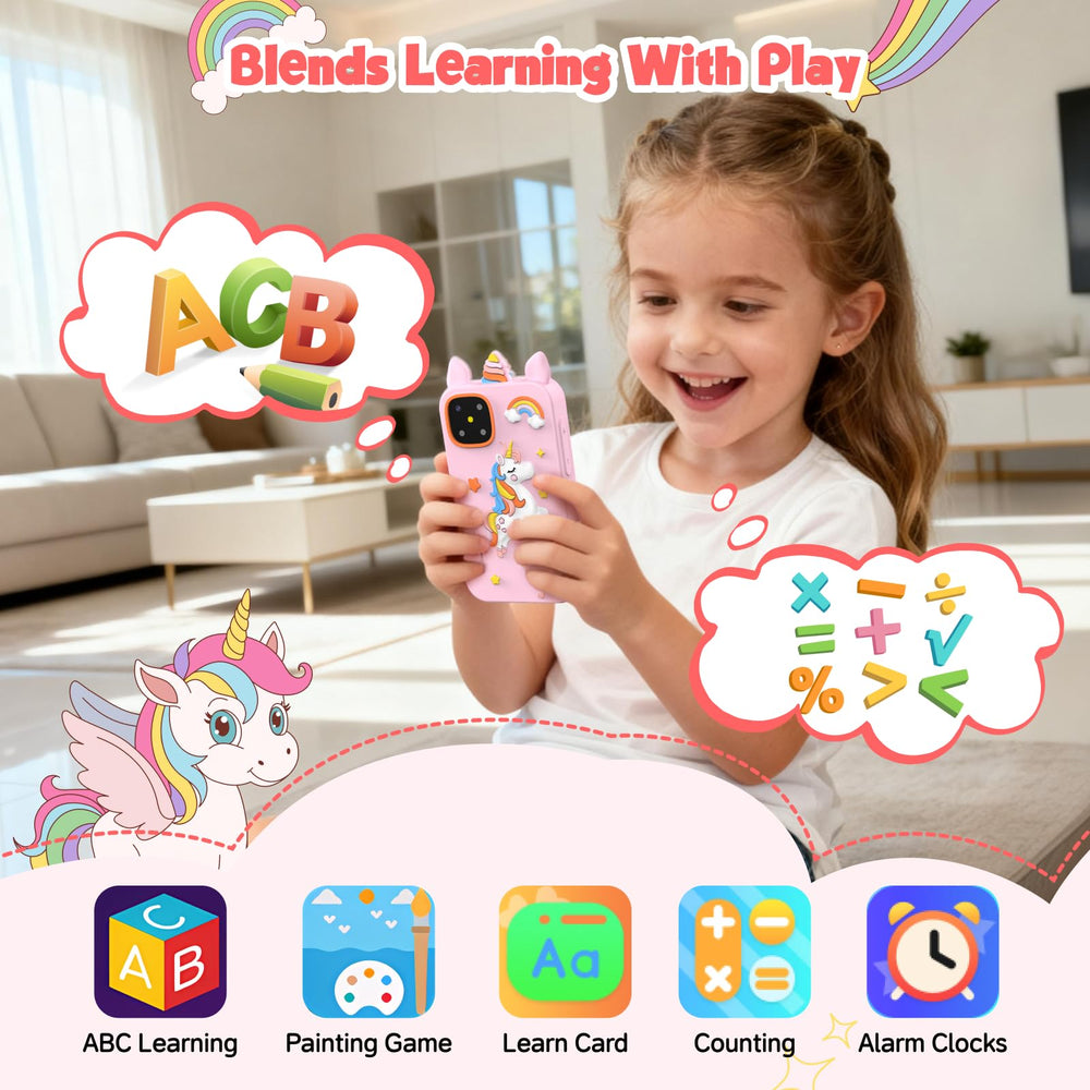 WARWARS Kids Smart Phone dual camera selfie encourages creative moments during play.