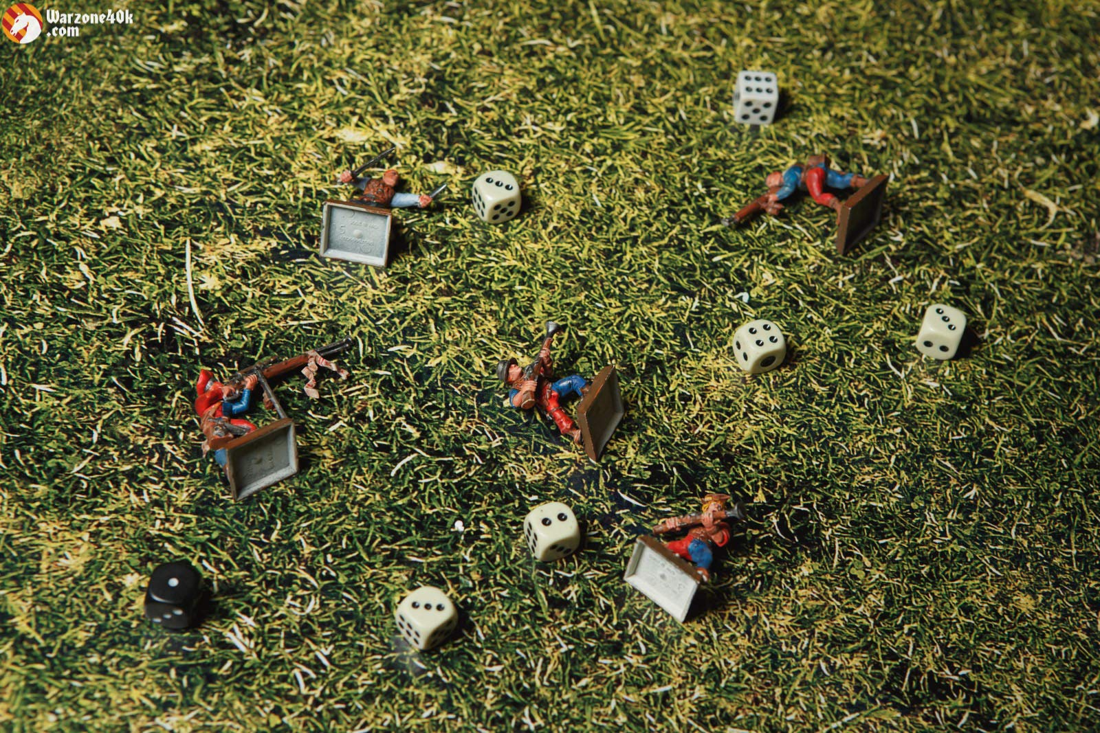 Warzone Studio 36x36 inch battle mat fits standard game tables.