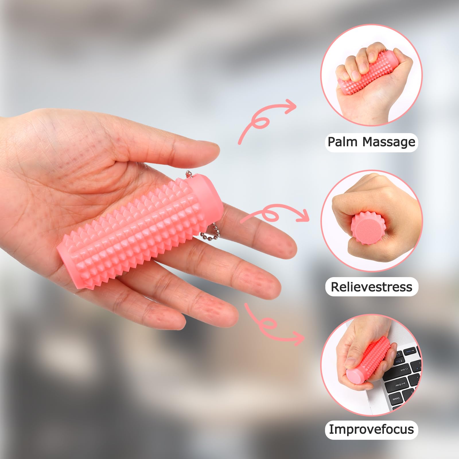 WASENLO 2Pack fidget toys black and pink for focused work sessions.
