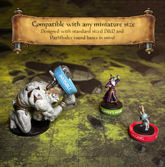WASTED WIZARD 1-inch mini compatibility supports tight placement on standard battle grids