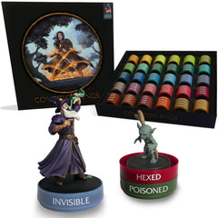 WASTED WIZARD stackable DND condition rings collection for quick status tracking during play