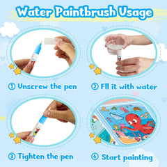 Water Painting Book for Kids travel-friendly set ideal for on-the-go activity.