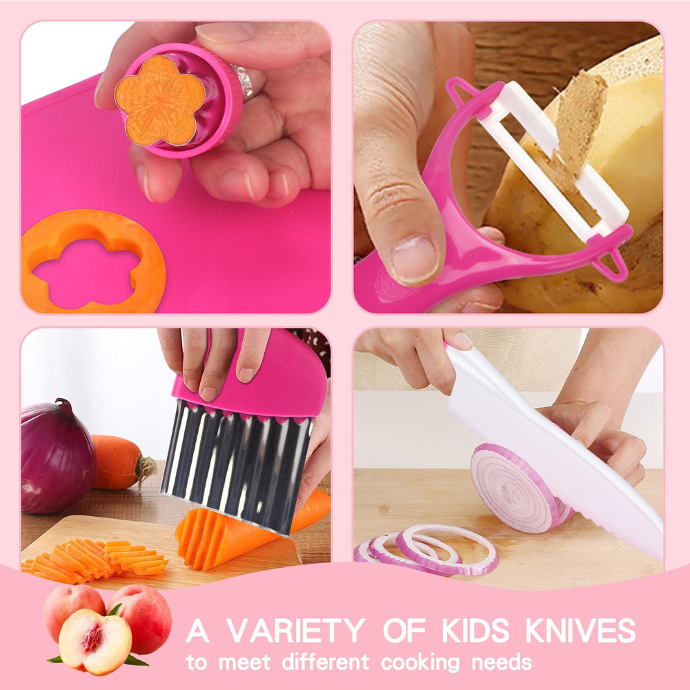 WaterSummer toddler serrated knives designed for beginner hand control.