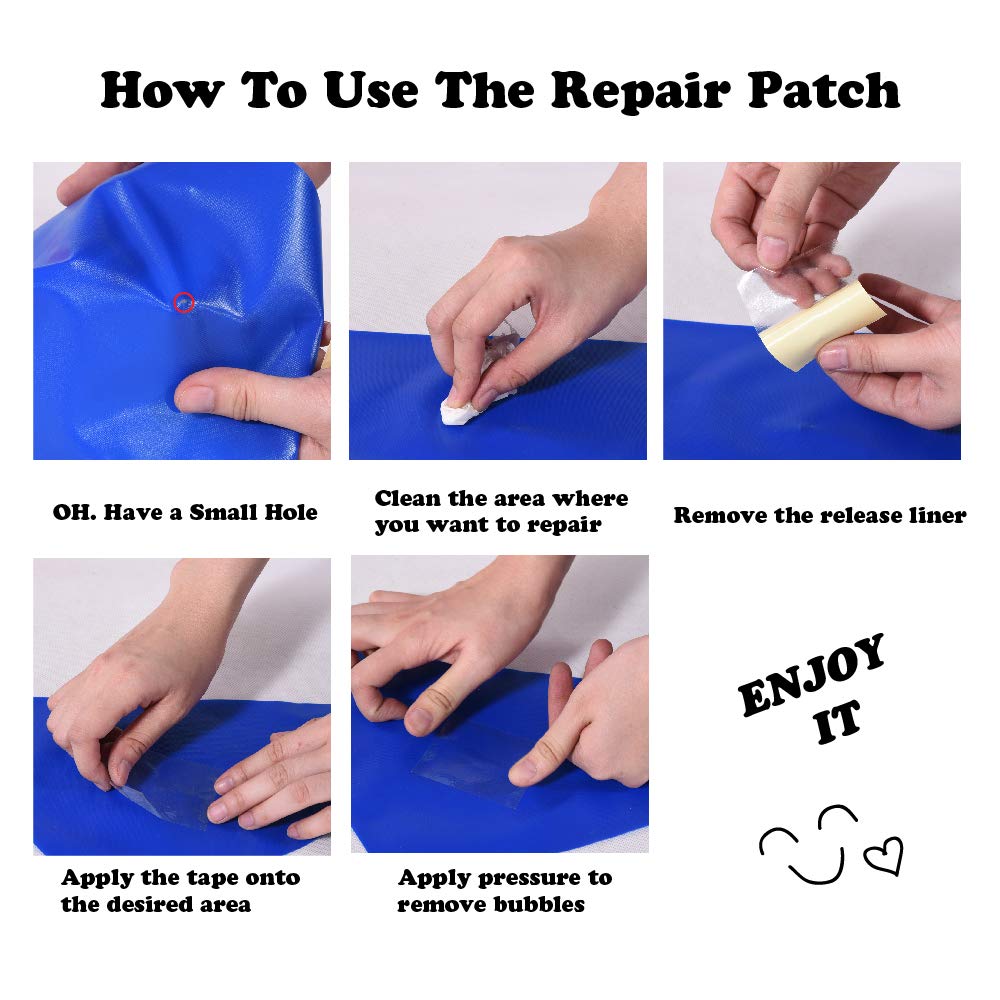 WateBom repair patch included for puncture quick fixes.