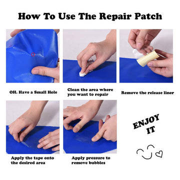 WateBom repair patch included for puncture quick fixes.