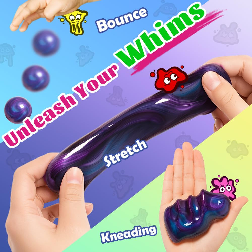 WaterElf Galaxy Putty textured surface close-up emphasizing pliable sensory feel.
