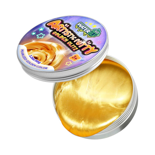 WaterELF Play Putty Gold Tin for creative play and focused sensory fun.