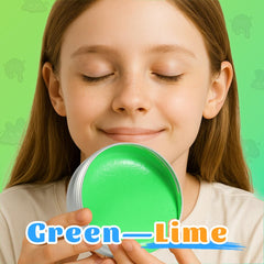 WaterELF Putty Green texture stretched to demonstrate flexibility for fidgeting