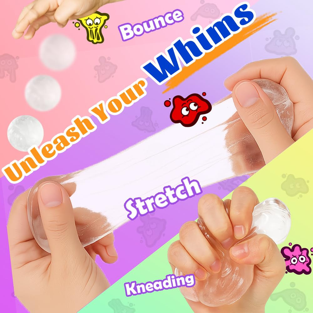 WaterELF crystal putty close-up shows smooth texture for sensory exploration.