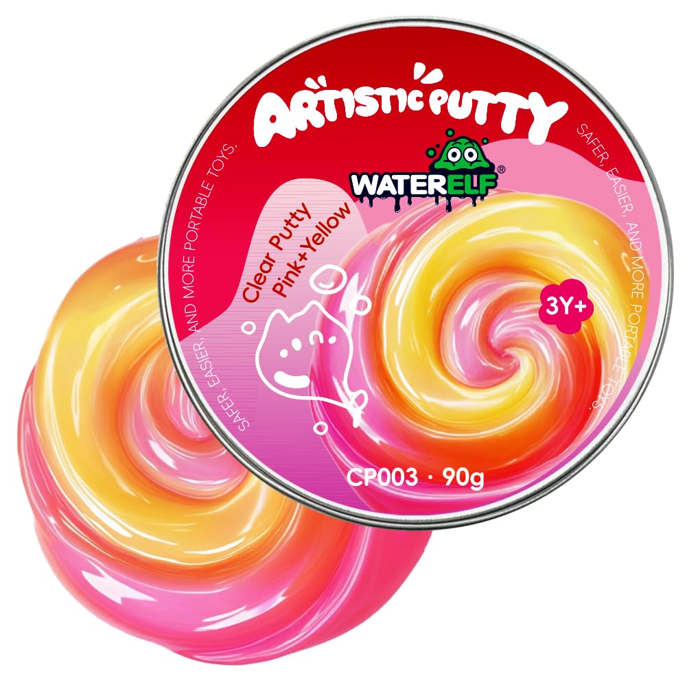 WATERELF transparent putty pink close-up showing tactile texture
