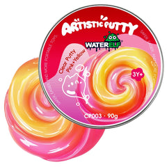 WATERELF transparent putty pink close-up showing tactile texture
