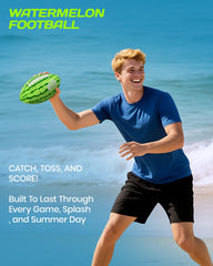 Watermelon Ball deflates-flat-for-storage after outdoor sessions.