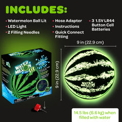 Watermelon Ball Lit is lightweight and inflates quickly for easy setup.