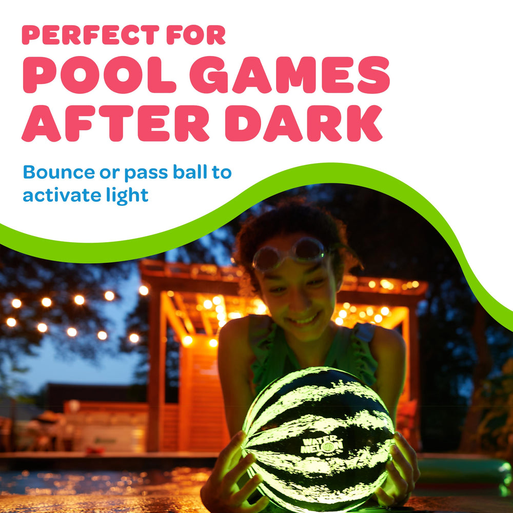 Watermelon Ball Lit adds underwater basketball-style fun to the pool.