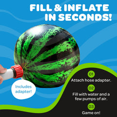 Watermelon Ball Lit supports water volleyball and pass-and-play games.