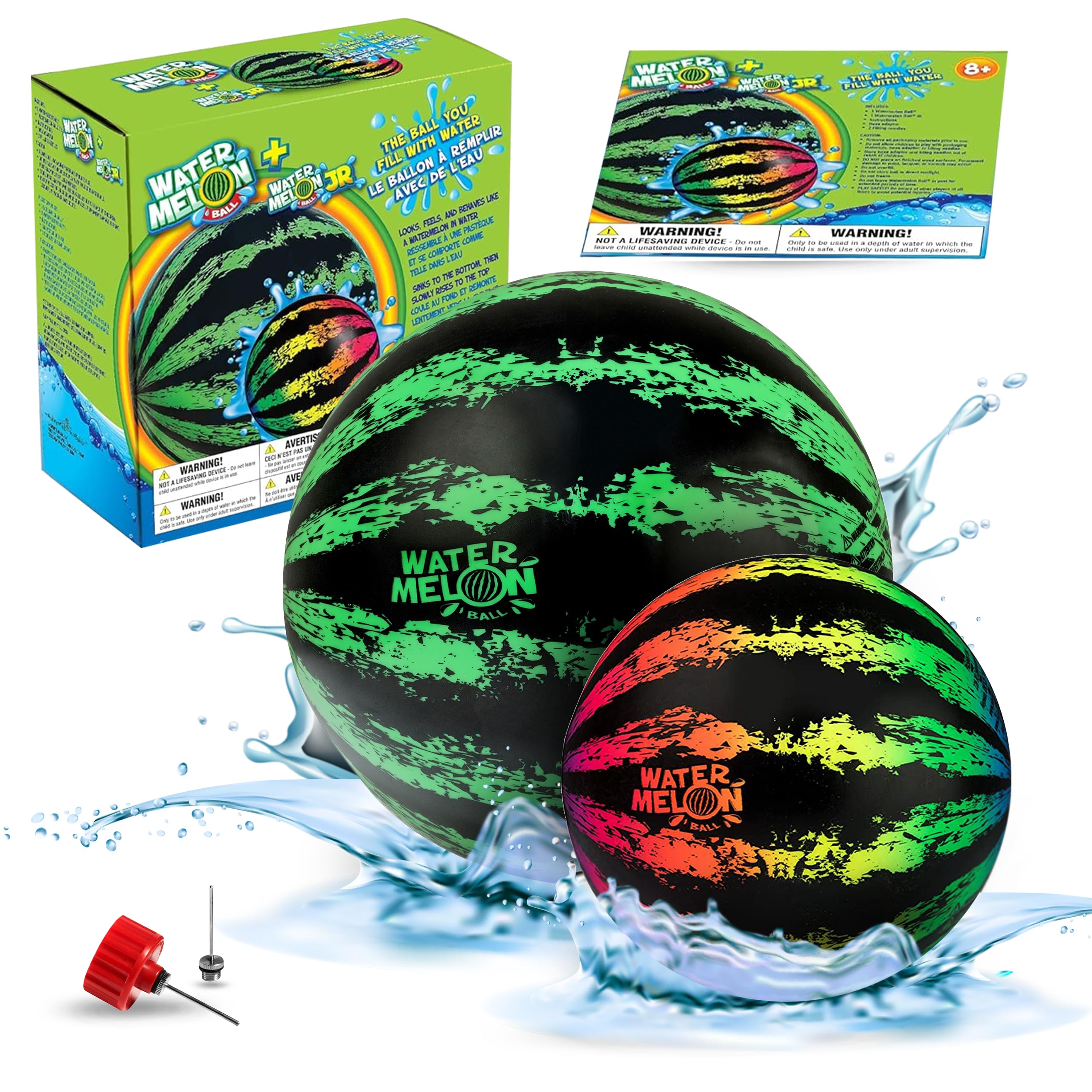 Watermelon Ball pool toy 6.5-inch, ideal for family pool fun and active play.