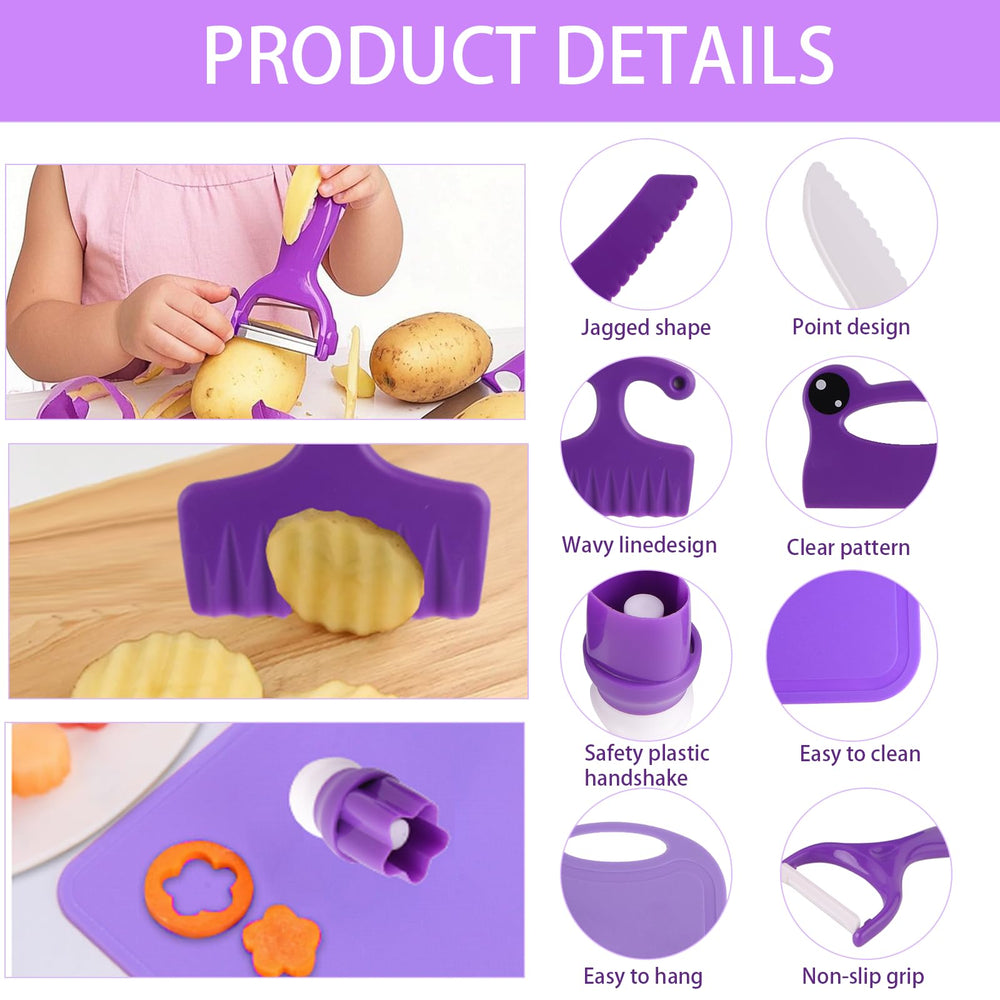 WaterSummer serrated toddler knives for safe slicing and fine motor skills.
