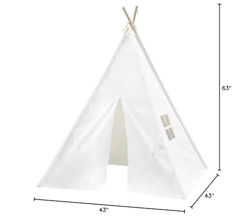 WATEVLOTCS kids play teepee dimensions 43x43x63 inches fit in cozy rooms.