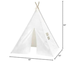 WATEVLOTCS kids play teepee dimensions 43x43x63 inches fit in cozy rooms.