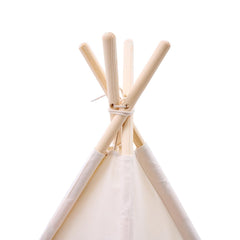 WATEVLOTCS kids play teepee natural cotton fabric feels soft and inviting.