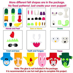 Googly eyes from the WATINC kit adding expressive faces to puppets