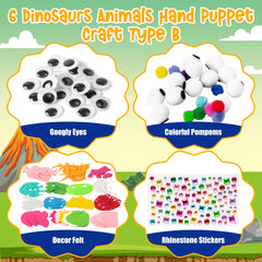 WATINC dinosaur puppets close-up showing colorful characters for imaginative play