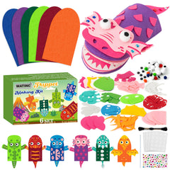 WATINC dinosaurs hand puppet kit with six pieces for creative storytelling