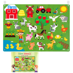 WATINC Farm animals felt story board with 38 pieces for immersive storytelling