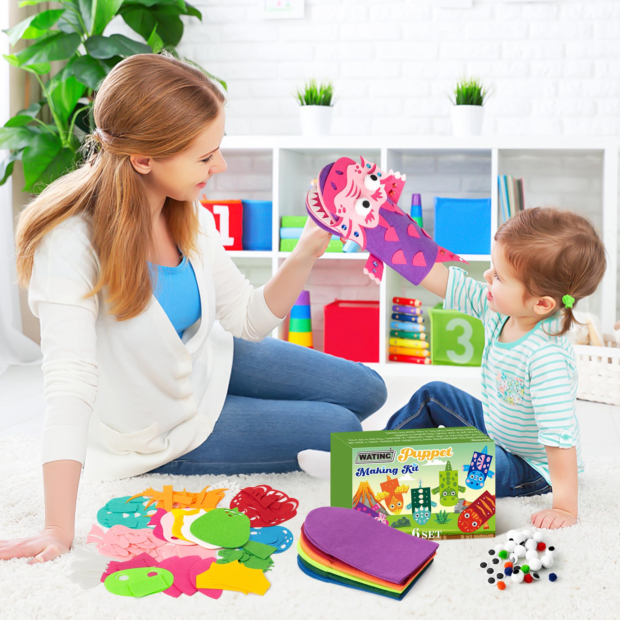 WATINC felt decor pieces enhance puppet designs for customization