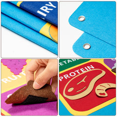 Watinc My Plate felt board protein and grains pieces for balanced meals
